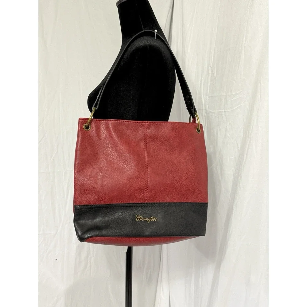 Wrangler Hobo Bag Purse Handbag Red by Montana West Good Condition - Picture 11 of 15